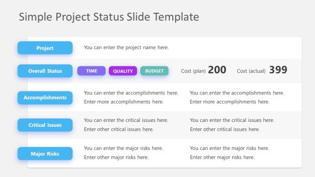 Free Project Status Update PPT Template