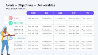 Free Goals & Objectives Presentation Slide Template