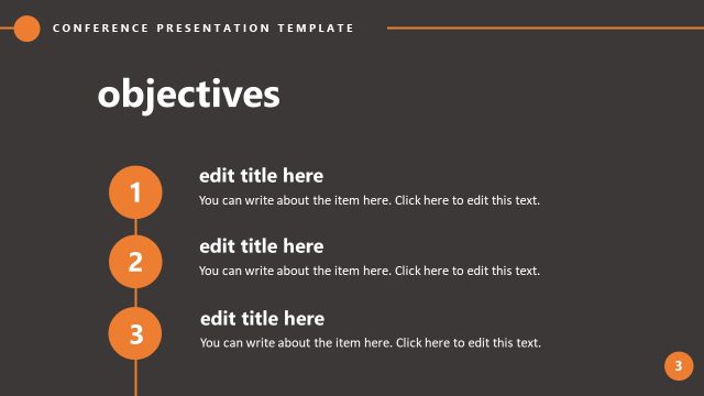 Objectives Slide – Free Conference PPT Template