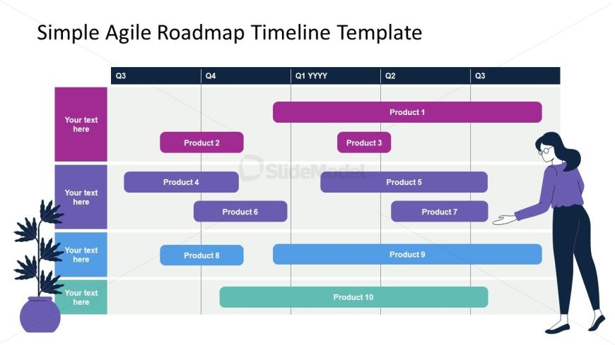 Editable Slide Template for Agile Roadmap Presentation