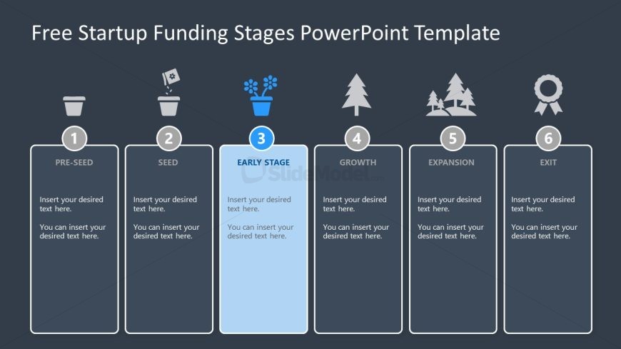 PPT Funding Stages Template - Early Stage Highlight Slide