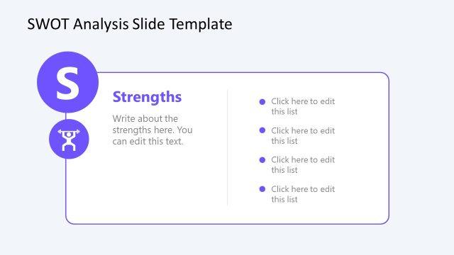 Strength Slide – Free SWOT Analysis Slide Template