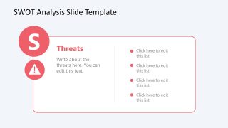 Free Slide for Threats Presentation - SWOT Analysis Template