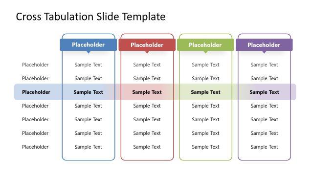 Free Crosstabs Slide Template for PPT Presentation