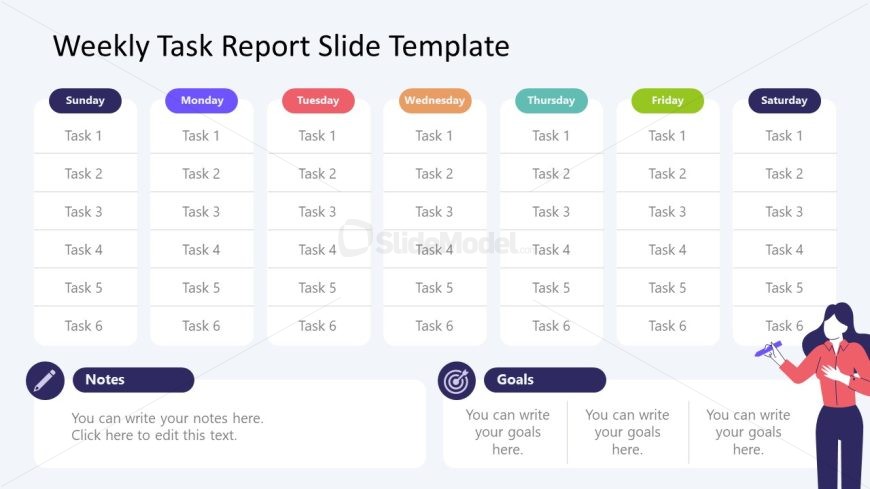 Free Weekly Task Report Template for PowerPoint