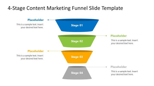 Free 4-Stage Content Marketing Funnel Slide PPT Template