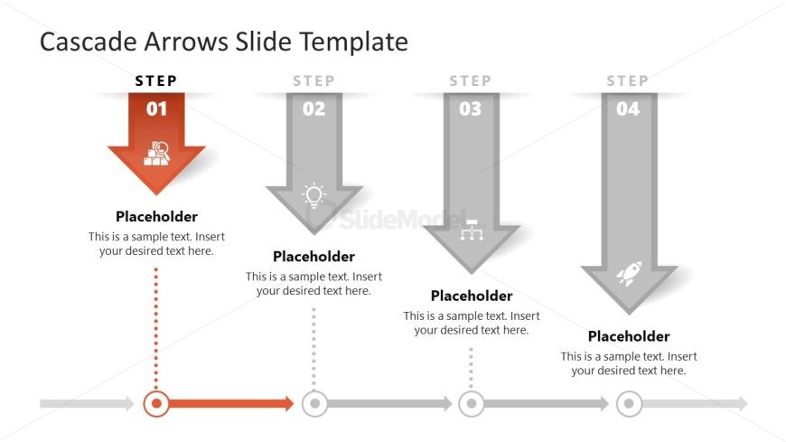 Free Cascade Arrows PPT Slide