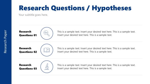 Research Questions/Hypothesis Slide Template