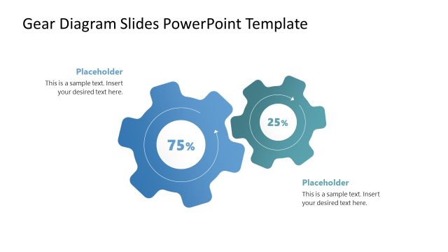 Two Component Gear Diagram for PowerPoint