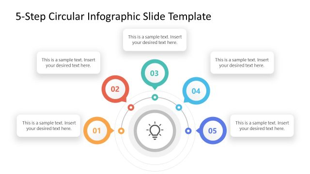 Free 5-Step Circular Infographic PowerPoint Slide