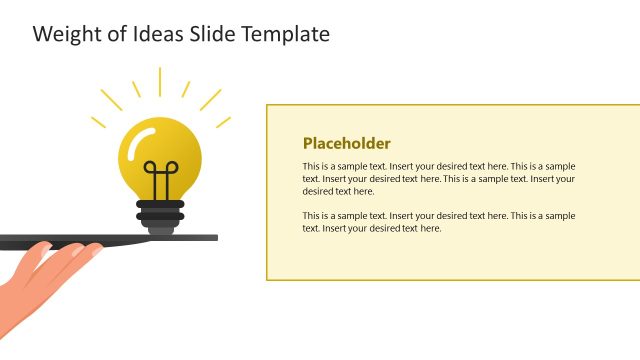 Free Weight of Ideas PPT Slide Template