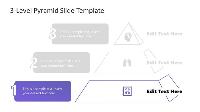 Creative Slide with 3-Level Pyramid Diagram