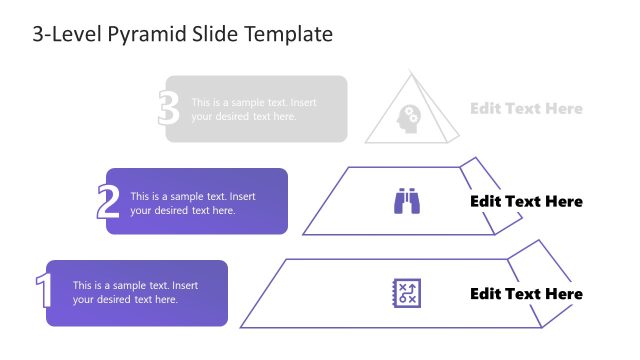 PPT Slide with Engaging 3-Level Pyramid Diagram