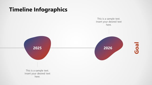 Customizable Random Shaped Infographics Timeline Template Slide