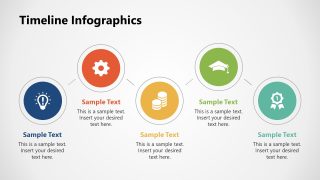 Editable Circular Shapes Process Timeline Slide 