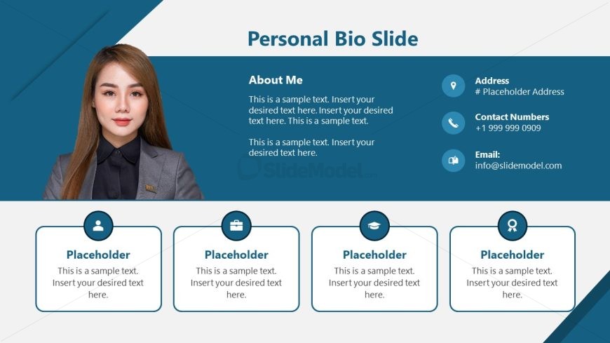 Free Personal Bio Template Slide