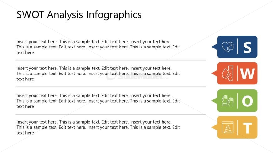 PowerPoint Slide Template for SWOT Analysis 