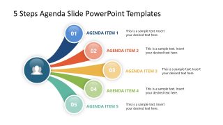 Free PPT Agenda 5 Items Falmes Design