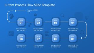 8-Item Process Flow Diagram Template for PowerPoint 