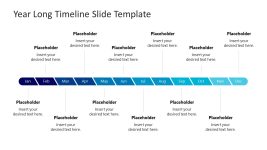 Free Year Long Timeline PPT Slide Template