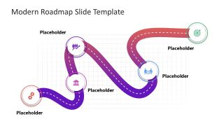 Editable Free Modern Roadmap Slide Template 