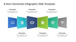 Customizable 6-Item Horizontal Infographic Slide