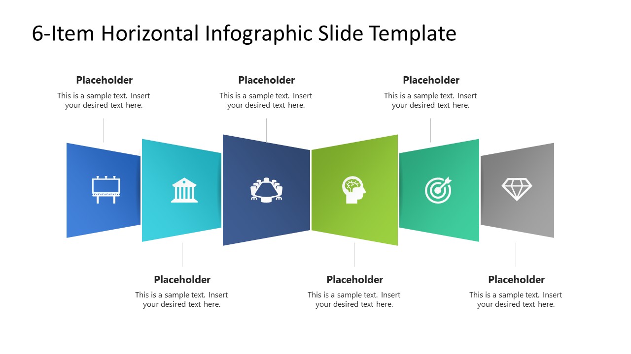 6-Item Horizontal Infographic Presentation Template 