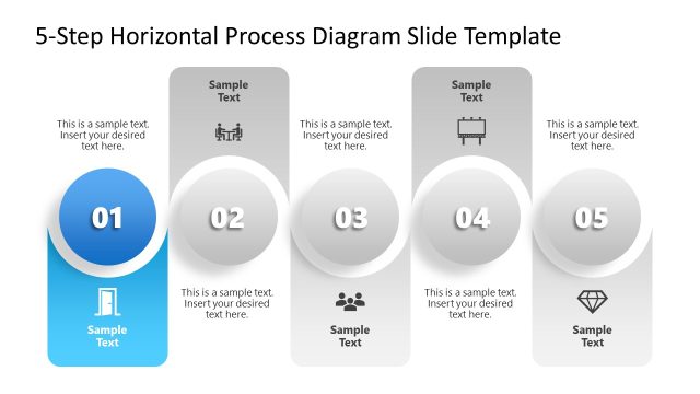 Step 1 Slide – Free 5-Step Horizontal Process Diagram