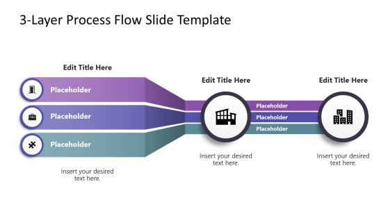 Free 3-Layer Process Flow Slide PPT Template 