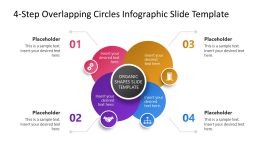 4-Step Overlapping Circles Infographic Slide Template