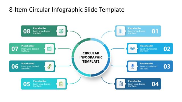 Free 8-Item Circular Infographic Slide Template for PowerPoint