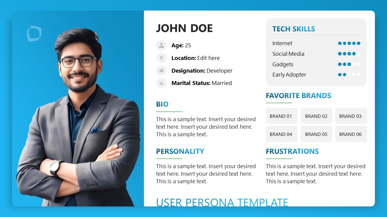 Free User Persona Slide Template PPT Slide 