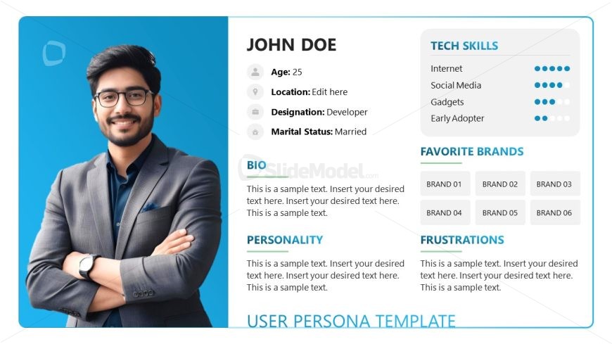 Customizable Free User Persona Slide Presentation Template