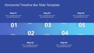 Free Horizontal Timeline Bar Slide Template 