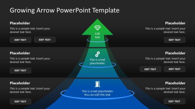 Free Growing Arrow Infographic PowerPoint Layout