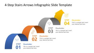 Free 4-Step Stairs Arrows PowerPoint Slide 