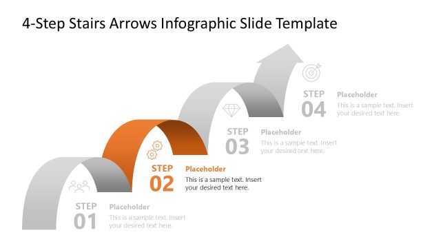 Free 4-Step Stairs Arrows Slide Template