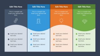Modern Free 4-Item Infographic Wavy Concept PPT Layout 