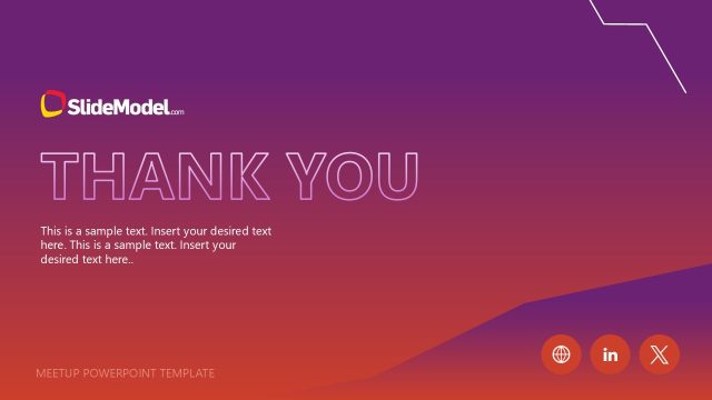 Thank You Slide – Free Business Meetup Presentation Template