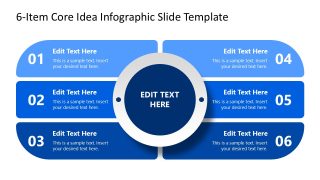 Free 6-Item Infographic Template for Presentation Slide 