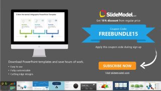 Free Customizable 3-Item Horizontal Infographic Slide PPT Template