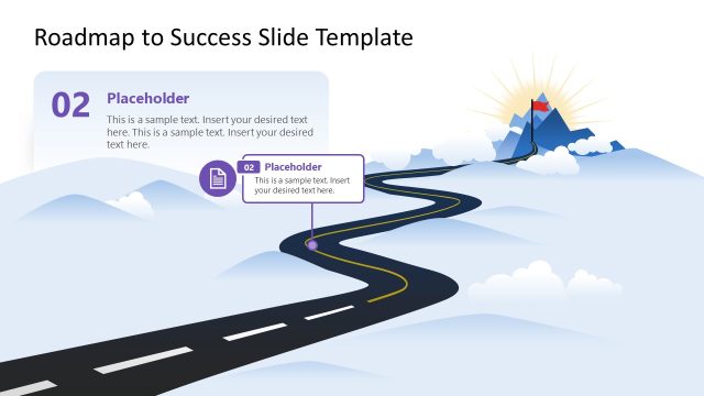 Editable Free Roadmap to Success PPT Design