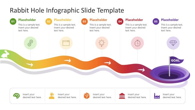 Editable Free Rabbit Hole Infographic Presentation Slide Template