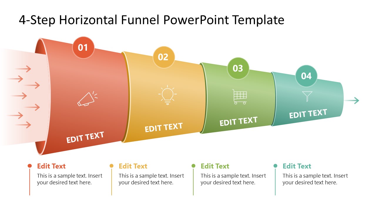 Free 4-Step Horizontal Funnel Presentation Template