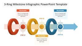 3-Ring Milestone Infographic PPT Design