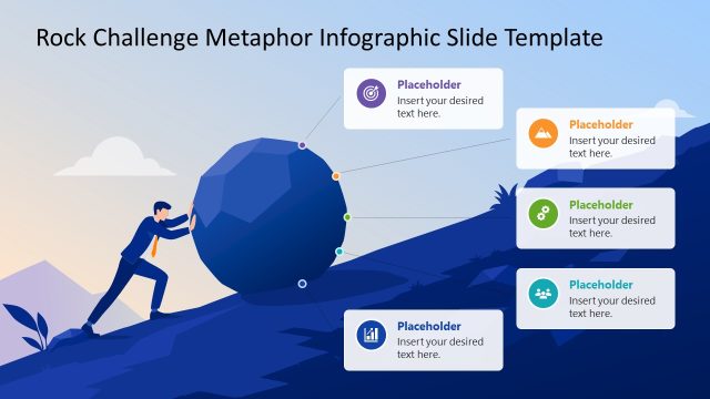 Free Rock Challenge Metaphor Infographic PowerPoint Template