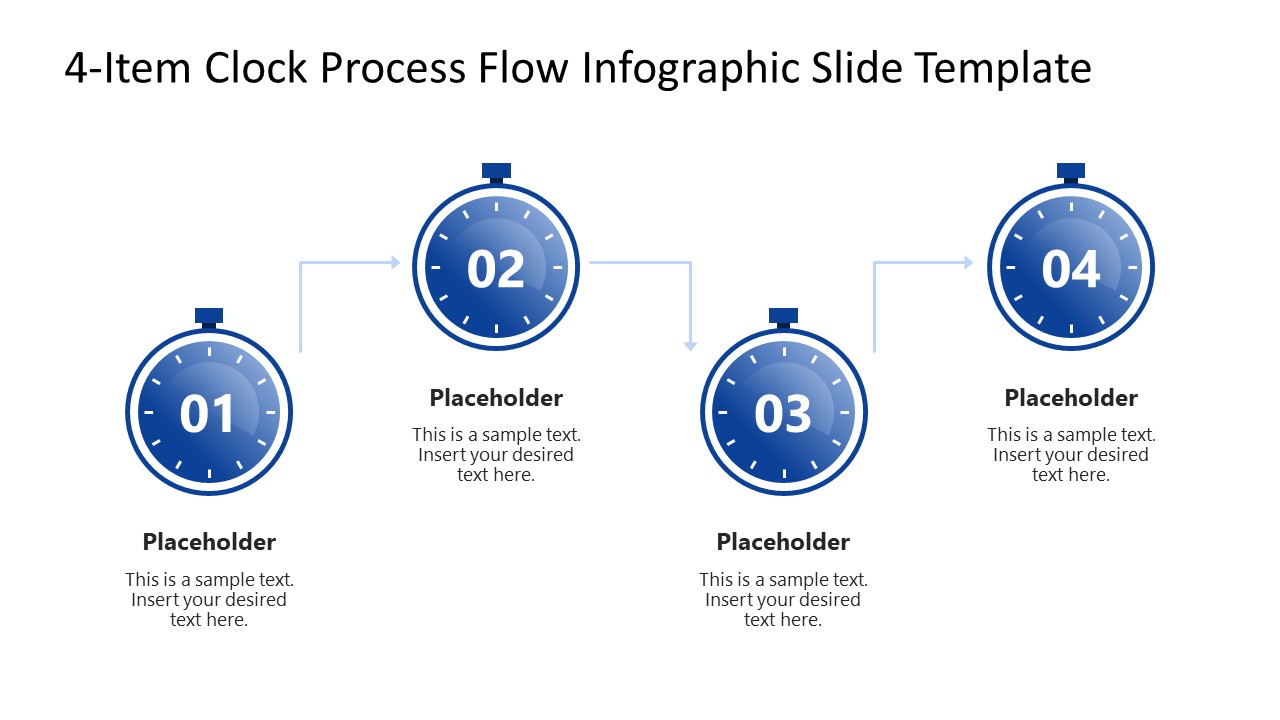 4-Item Clock Process Flow Template Design