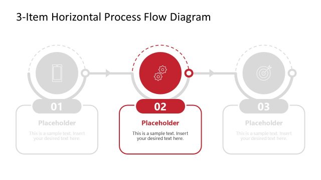 Free 3-Item Process Flow Infographic Presentation Diagram