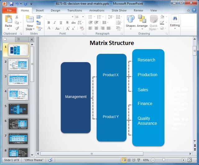 Matrix Org Chart Powerpoint