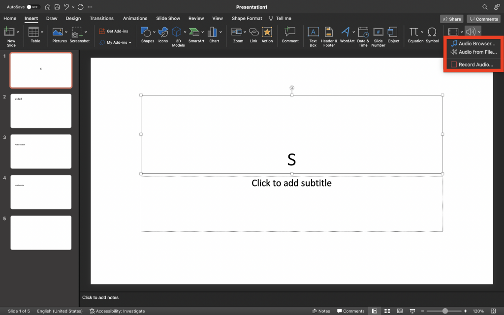 How to narrate a PowerPoint - options for inserting audio in PowerPoint